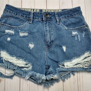 Vintage Reunion Rewash Denim Shorts, Size 9/29